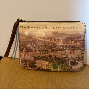 Patricia Nash Nashville Tennessee Postcard Wristlet Purse Bag